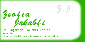 zsofia jakabfi business card
